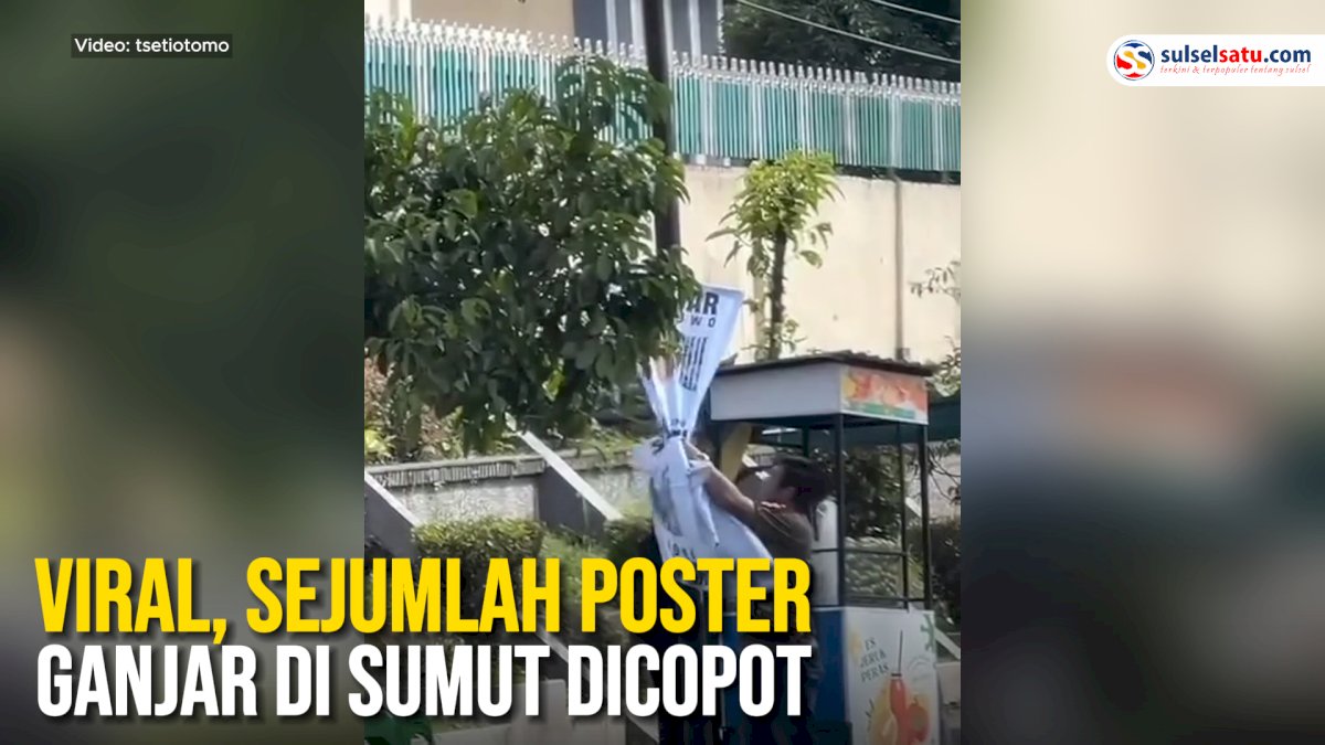 VIDEO: Viral, Sejumlah Poster Ganjar di Sumut Dicopot