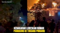 VIDEO: Kebakaran Ludeskan Rumah Panggung di Tiroang Pinrang