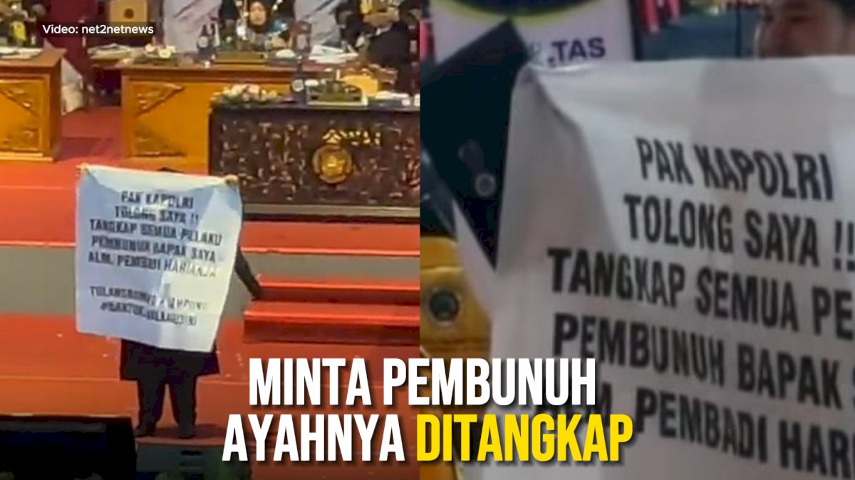 VIDEO: Aksi Wisudawan Bentangkan Spanduk, Minta Pembunuh Ayahnya Ditangkap