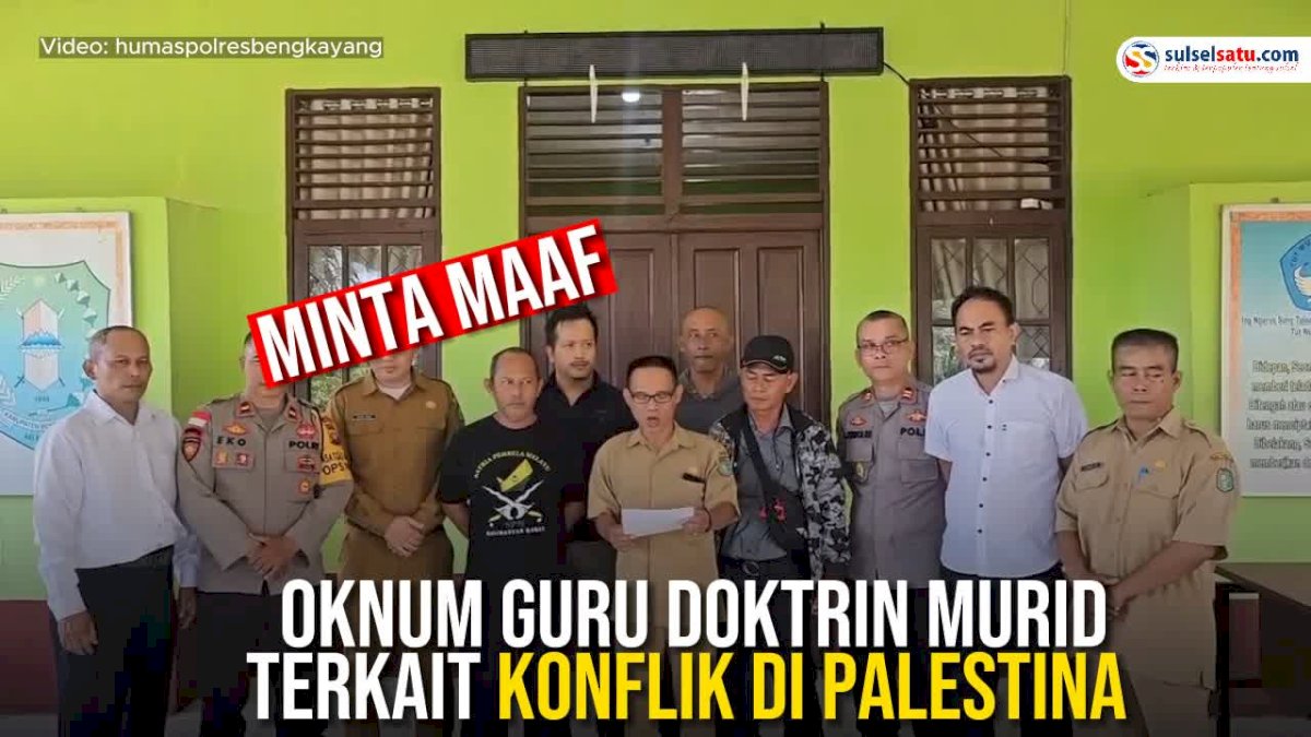 VIDEO: Viral, Oknum Guru Doktrin Murid terkait Konflik di Palestina Minta Maaf