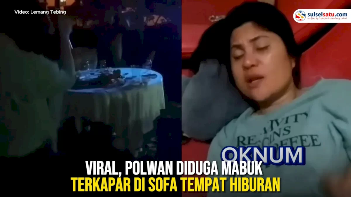 VIDEO: Viral, Polwan Diduga Mabuk Terkapar di Sofa Tempat Hiburan