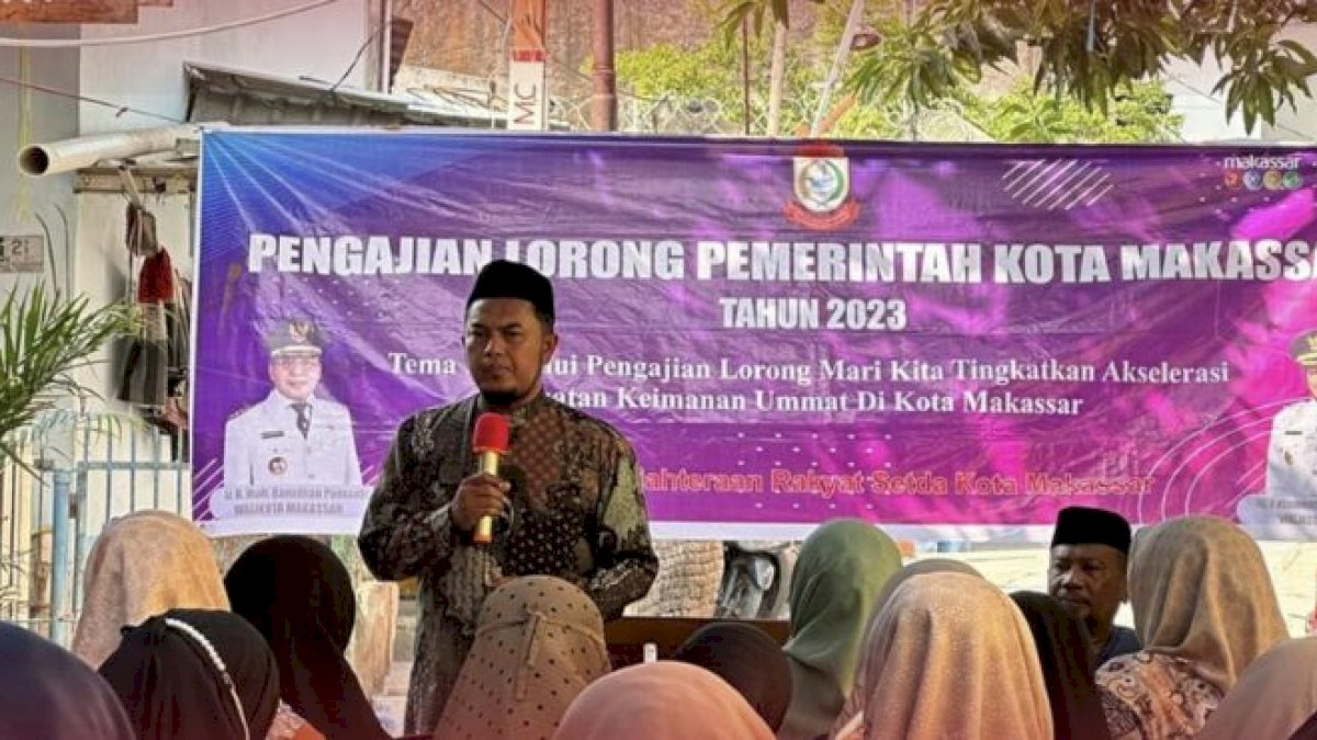 Wakili Plt Camat Bontoala, Kasi Kesra Hadiri Pengajian Lorong Serentak