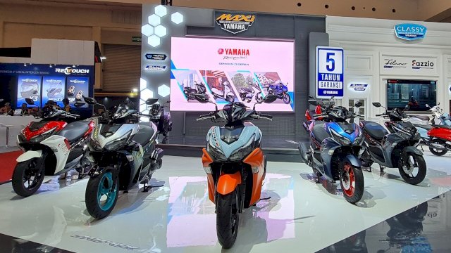Tampilan sporty Yamaha Aerox 155. Foto: Istimewa. 