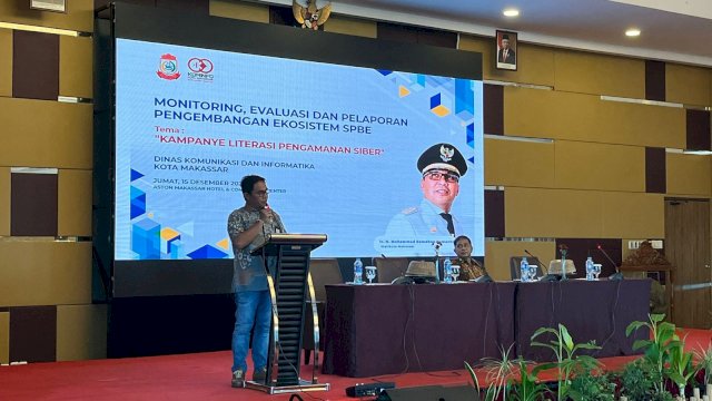 Kampanye literasi pengamana siber bagi guru dan siswa oleh Diskominfo Makassar. Foto: Istimewa