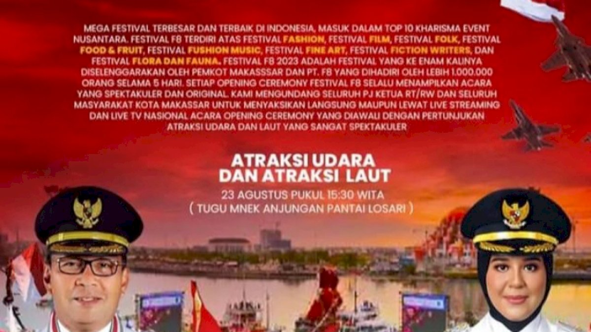 Camat Sangkarrang Ajak Masyarakat Ramaikan Festival F8