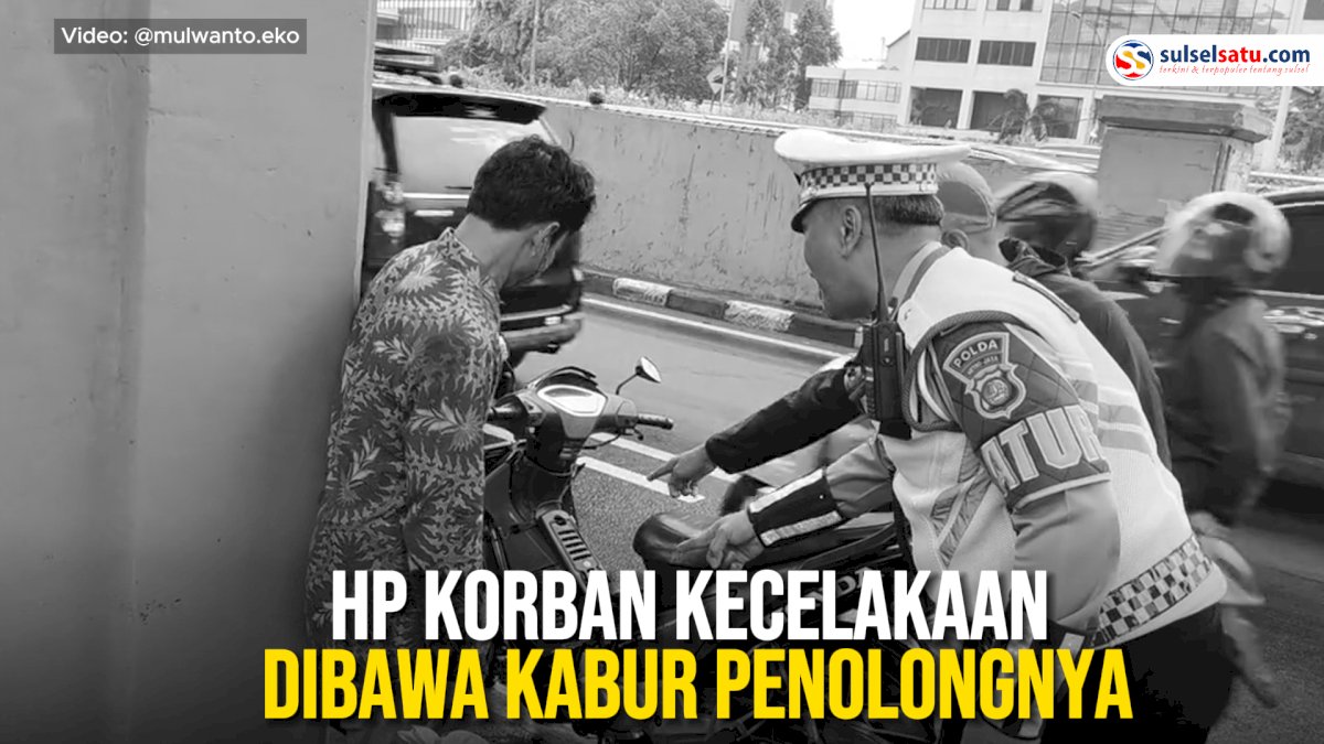 VIDEO: HP Korban Kecelakaan Dibawa Kabur Penolongnya