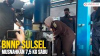VIDEO: BNNP Sulsel Musnahkan 7,5 Kg Sabu, 8,6 Kg Ganja, dan 815 Gram Tembakau Sintetis
