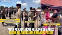 VIDEO: Anak Penjual Ikan Keliling di Maros Resmi Dilantik Jadi Brigadir Polisi