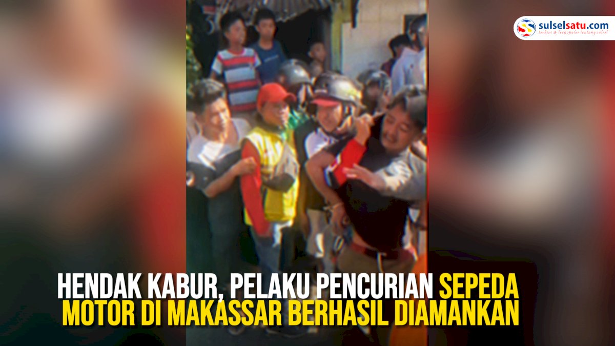 VIDEO: Hendak Kabur, Pelaku Pencurian Sepeda Motor di Makassar Berhasil Diamankan