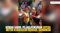 VIDEO: Hendak Kabur, Pelaku Pencurian Sepeda Motor di Makassar Berhasil Diamankan