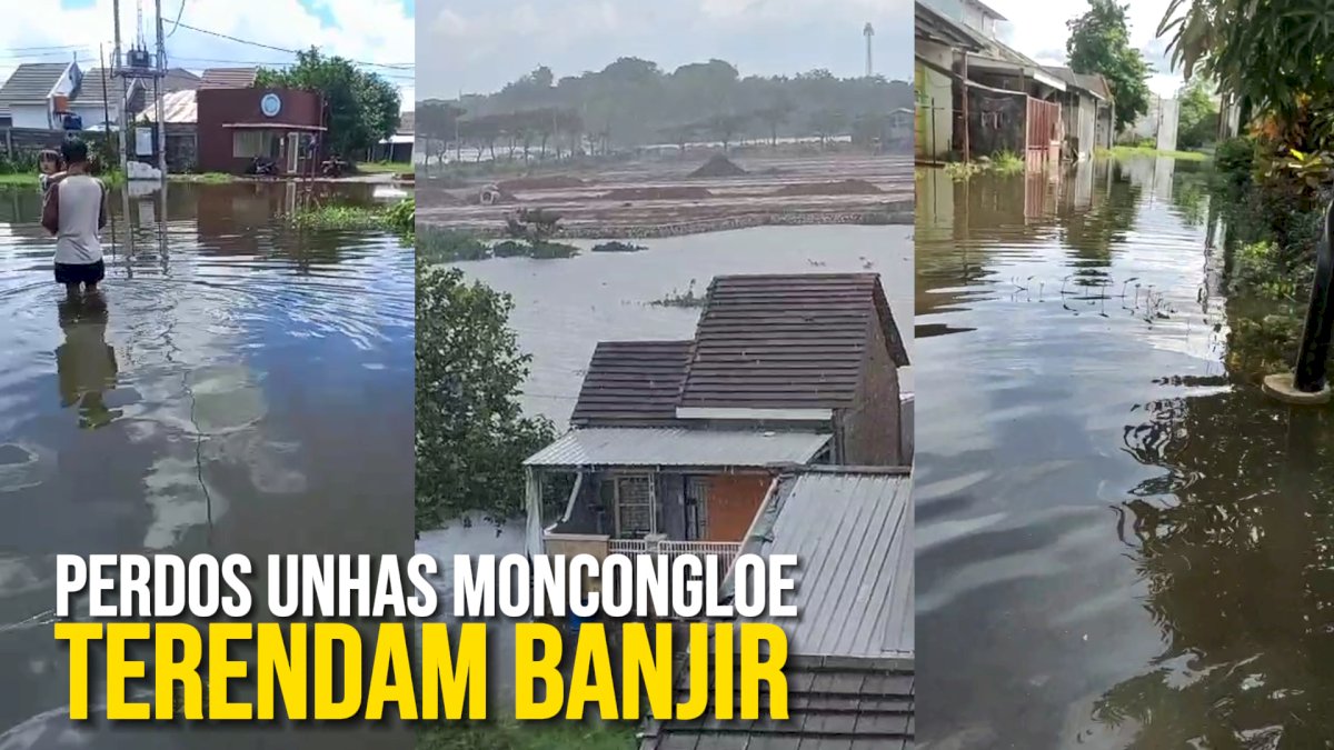 VIDEO: Saluran Air Tersumbat, Perdos Unhas MoncongLoe Terendam Banjir