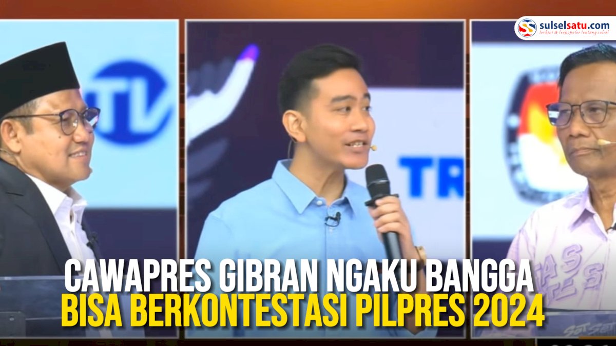 VIDEO: Cawapres Gibran Ngaku Bangga Bisa Berkontestasi Pilpres 2024