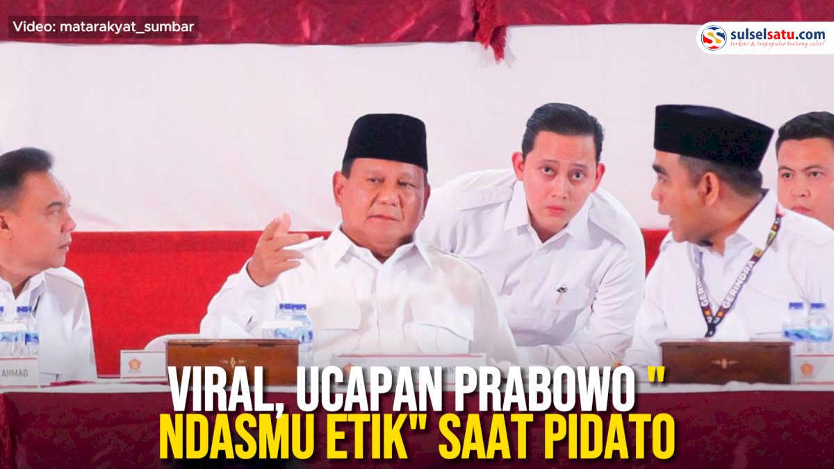 VIDEO: Viral, Ucapan Prabowo “Ndasmu Etik” saat Pidato