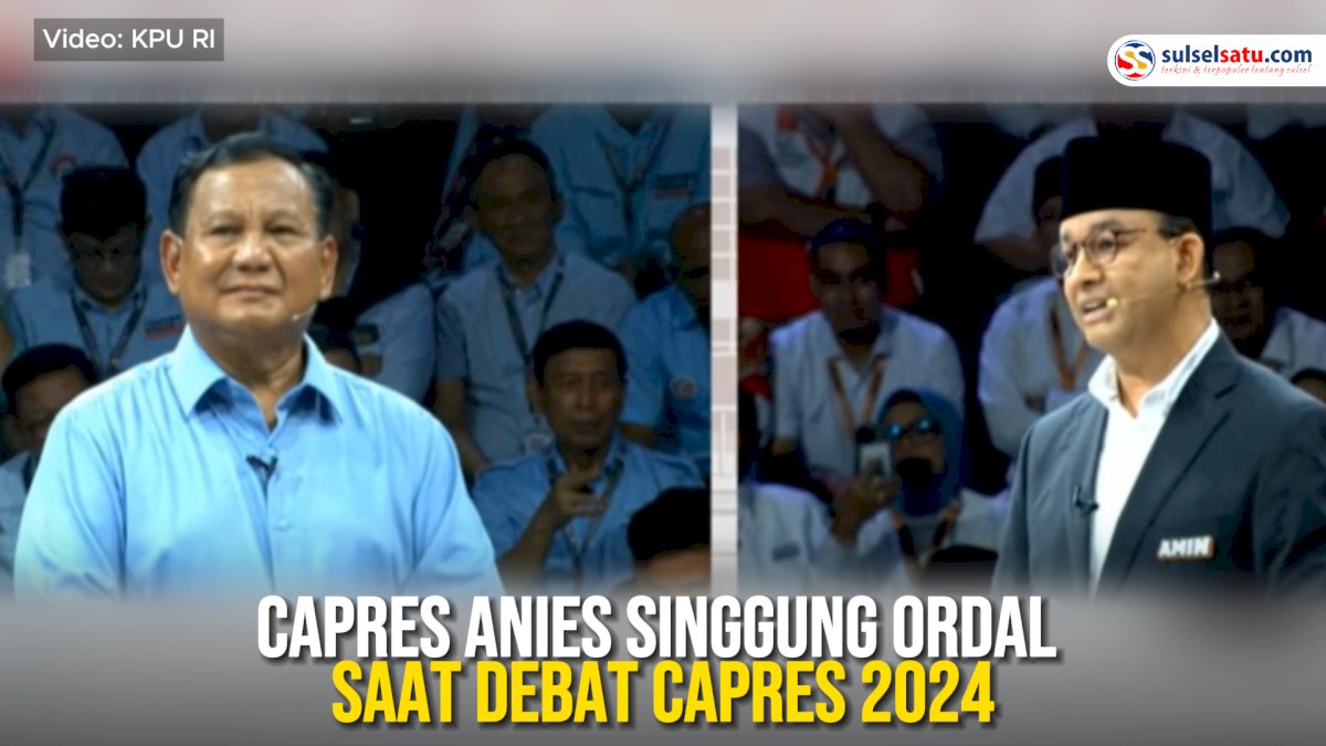 VIDEO: Capres Anies Singgung Ordal saat Debat Capres 2024