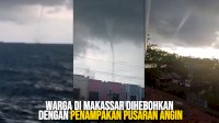 VIDEO: Warga di Makassar Dihebohkan dengan Penampakan Pusaran Angin