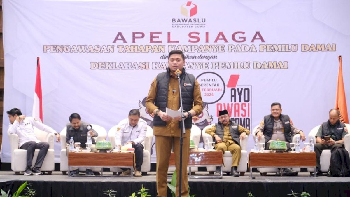 Bupati Adnan Hadiri Apel Siaga Pengawasan Tahapan Kampanye, Harap Bawaslu Minimalisir Pelanggaran