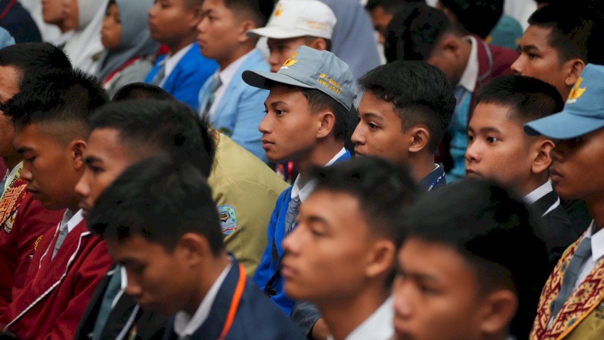 Jajaran Forkopimda Deklarasi Pemilu Damai Bersama Ketua OSIS dan UPT Disdik Sulsel