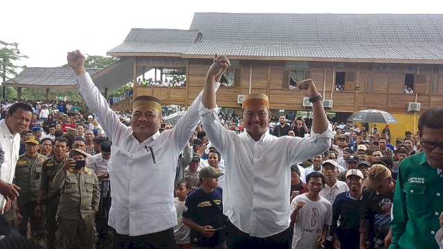 Pasangan Bakal calon Bupati dan wakil Bupati Jeneponto, Muhammad Sarif -Efendi Al-Qadri (Dedi/sulselsatu)