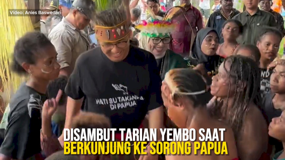 VIDEO: Capres Anies Baswedan Disambut Tarian Yembo saat Berkjunjung ke Sorong Papua