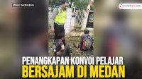 VIDEO: Penangkapan Konvoi Pelajar Bersajam di Medan