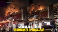 VIDEO: Kebakaran Ruko Minimarket di Makassar