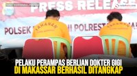 VIDEO: Konferensi Pers Penangkapan Pelaku Perampas Berlian Dokter Gigi di Makassar