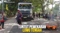 VIDEO: Demo di Perbatasan Luwu dan Luwu Utara, Tuntur Pemekaran Luwu Tengah