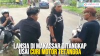 VIDEO: Pria Lansia di Makassar Ditangkap Usai Curi Motor Tetangga