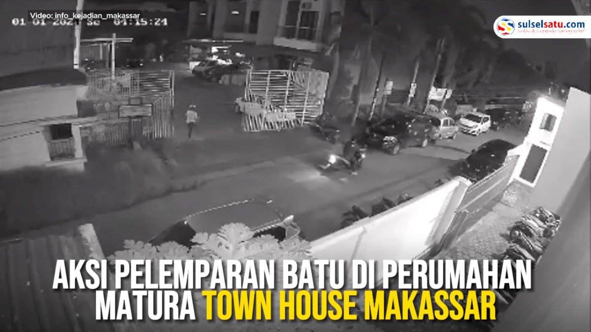 VIDEO: Aksi Pelemparan Batu di Perumahan Matura Town House Makassar