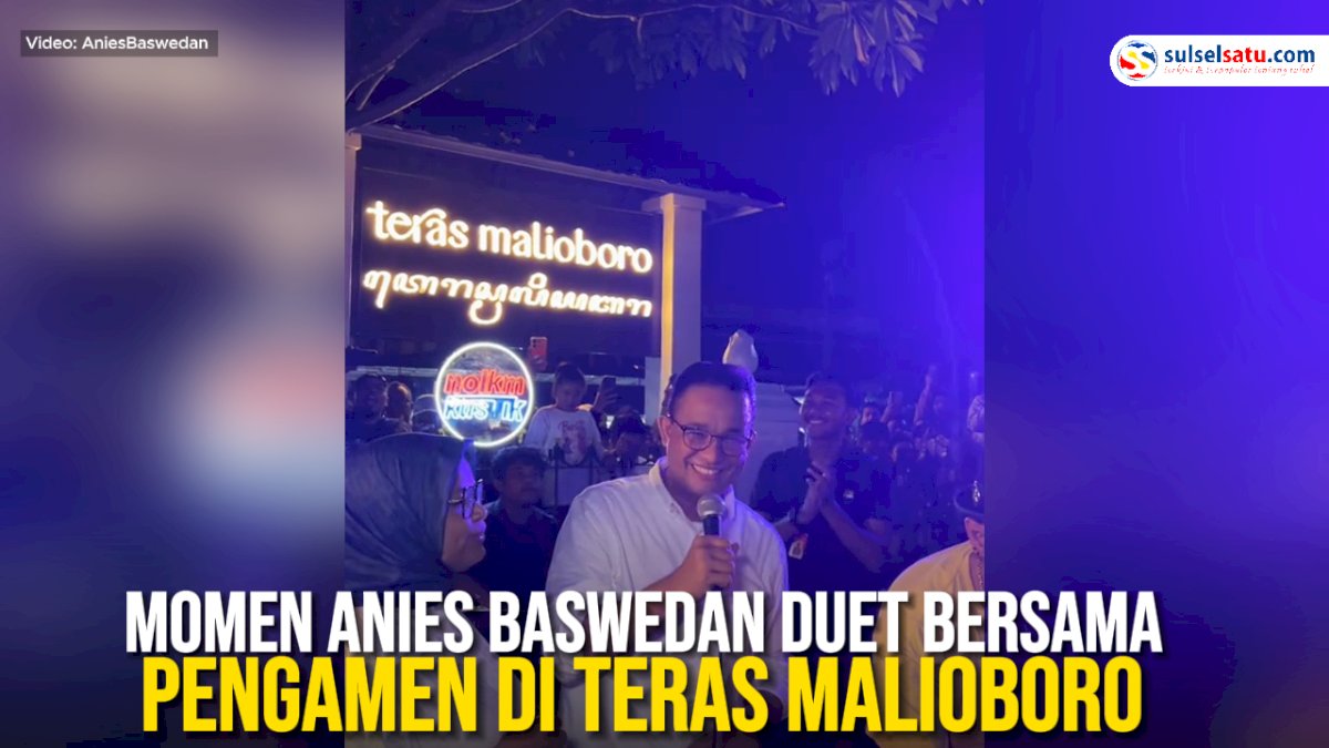 VIDEO: Momen Anies Baswedan Duet Bersama Pengamen di Teras Malioboro