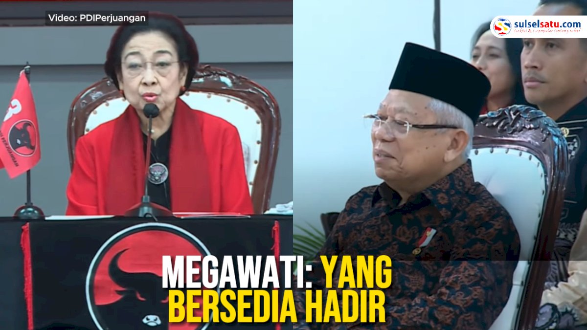 VIDEO: Wapres Ma’ruf Amin Hadiri HUT ke PDI-P, Megawati: Yang Bersedia Hadir