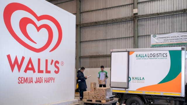 Kinerja distribusi es krim Wall's di Kalla Translog. Foto: Istimewa
