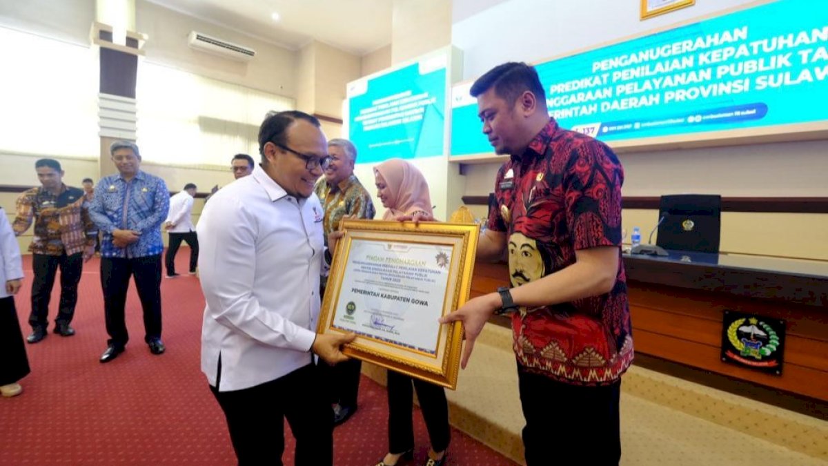 Hasil Penilaian Ombudsman RI, Pelayanan Publik Kabupaten Gowa Terbaik Ketiga se-Sulsel