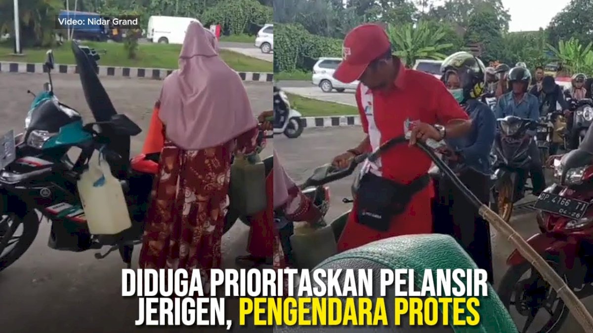 VIDEO: Petugas SPBU di Lampuawa Diduga Prioritaskan Pelansir Jerigen, Pengendara Protes