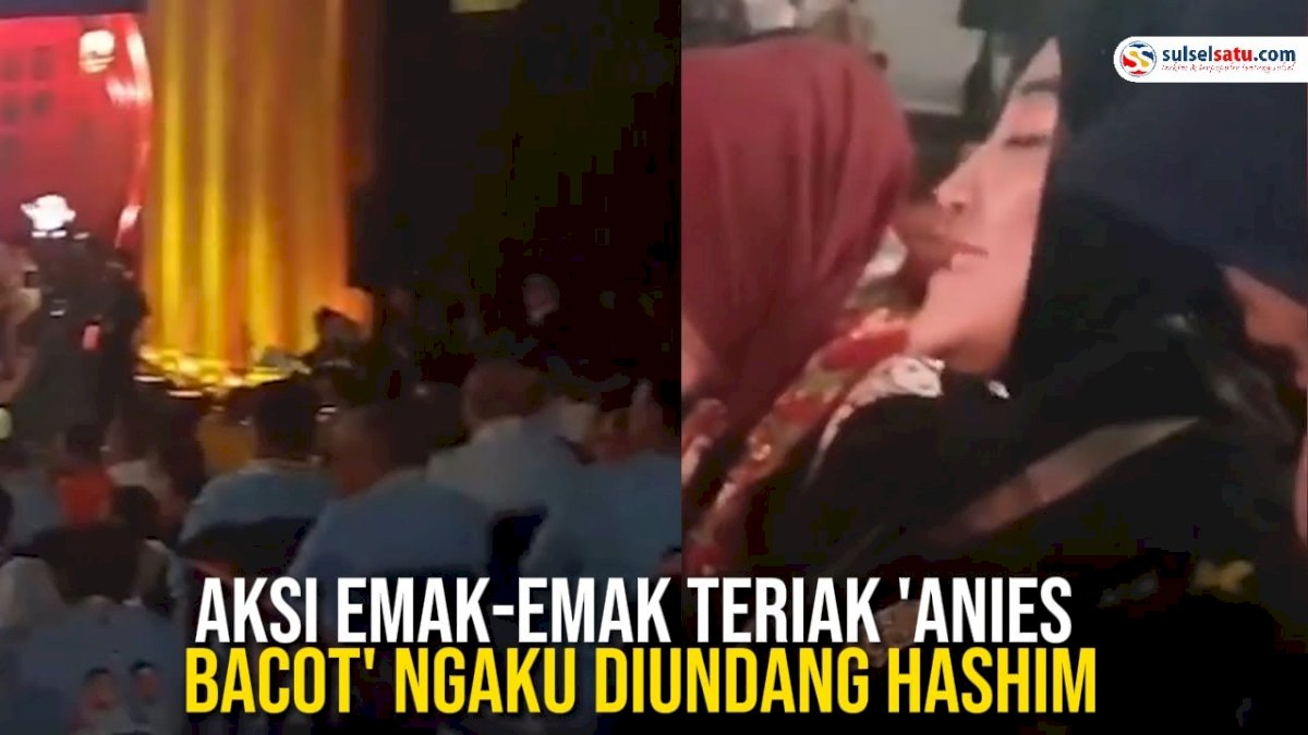 VIDEO: Aksi Emak-emak Teriak ‘Anies Bacot’ Ngaku Diundang Hashim