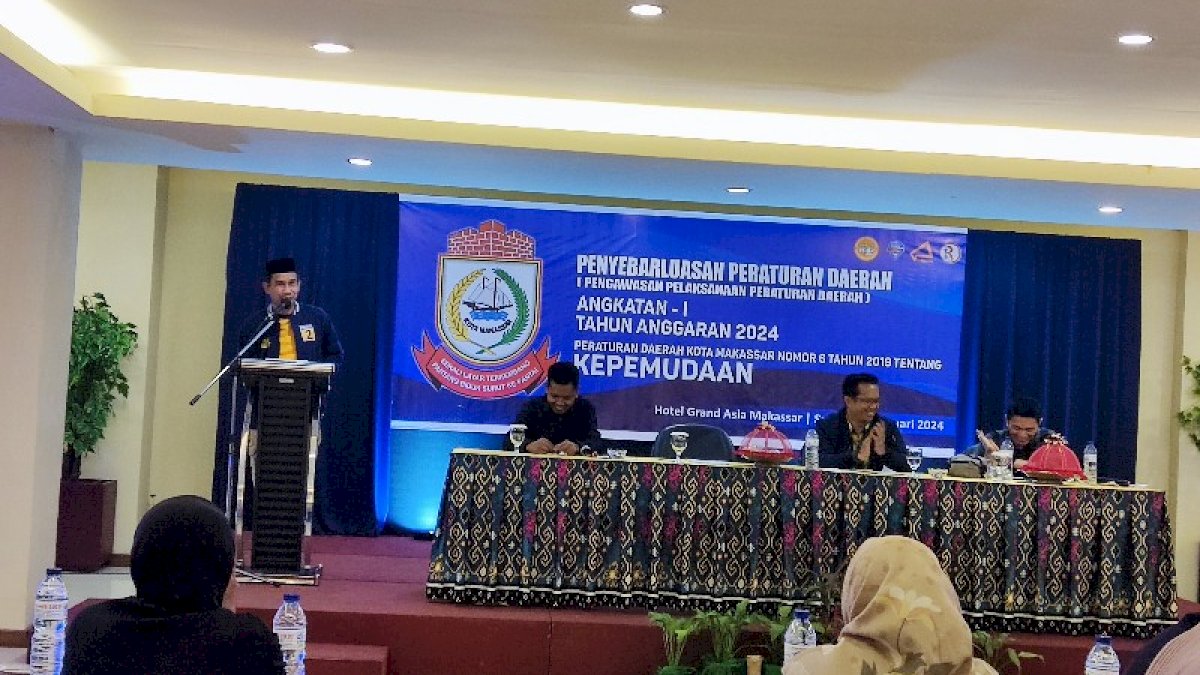 Sosialisasi Perda Kepemudaan, Ketua DRPD Makassar Rudianto Lallo Pahamkan Soal Peran Pemuda