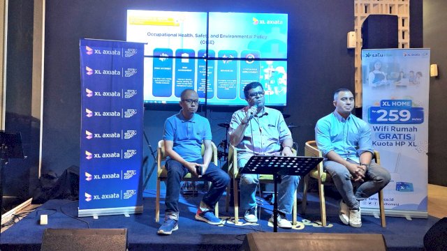 Bincang Bareng Media XL Axiata di Makassar. Foto: Sri Wahyu Diastuti / Sulselsatu.com