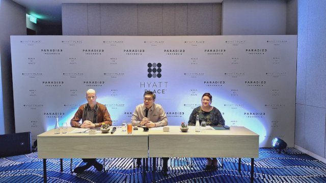 Press conference open house Hyatt Place Makassar. Foto: Sri Wahyu Diastuti / Sulselsatu.com.