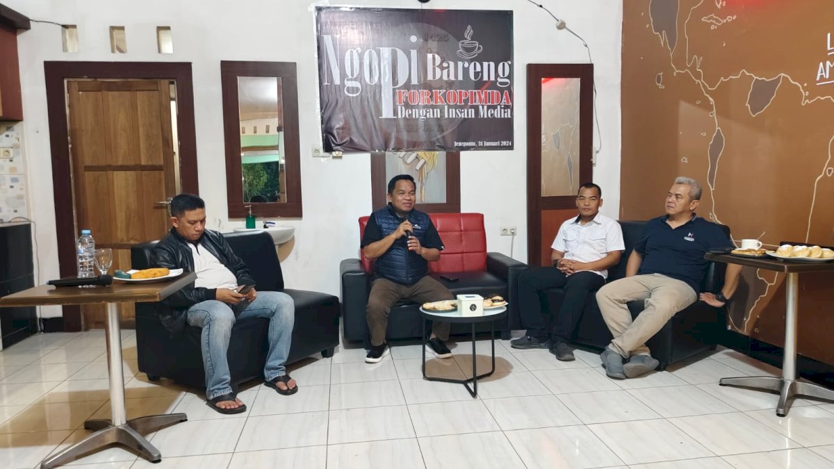 Ngopi Bareng Dengan Jurnalis Jeneponto, Forkopimda Kompak Tetap Netral di Pemilu