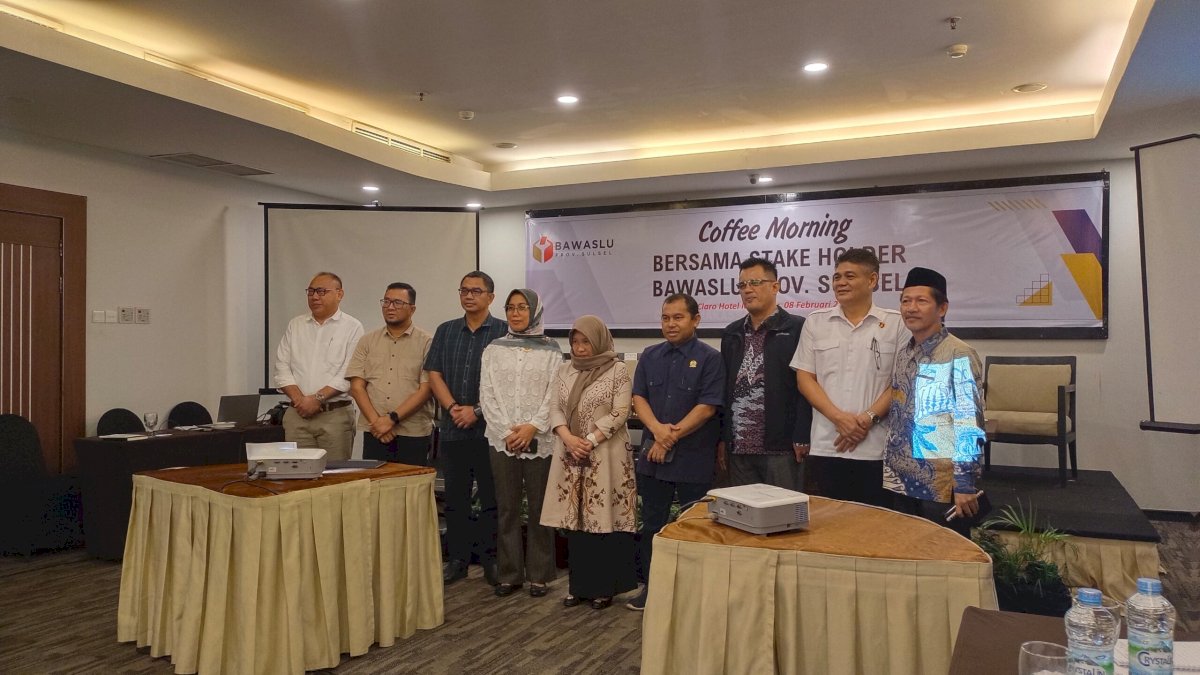 Tersisa 6 Hari Pencoblosan, Bawaslu Sulsel Gelar Coffe Morning Bersama Stakeholder