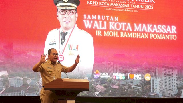 Wali Kota Makassar Danny Pomanto saat forum publik RKPD Makassar 2025. Foto: Istimewa