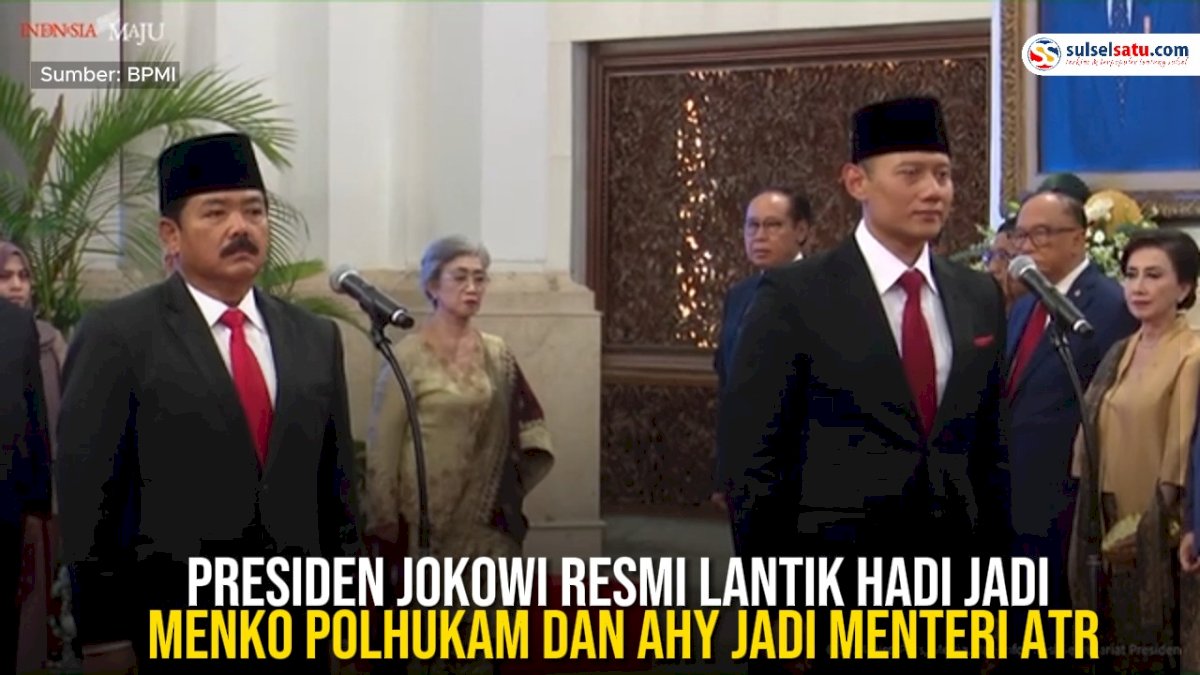 VIDEO: Presiden Jokowi Resmi Lantik Hadi Jadi Menko Polhukam dan AHY Jadi Menteri ATR