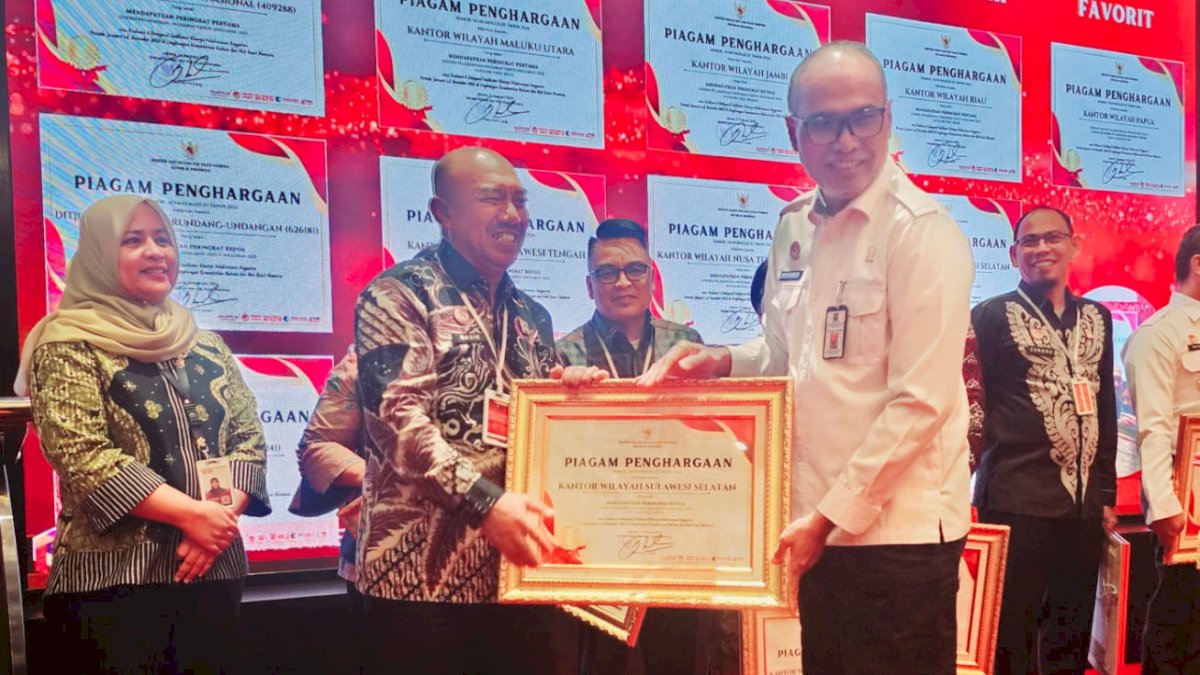 Kanwil Kemenkumham Sulsel Terbaik Kedua Kinerja Pelaksanaan Anggaran