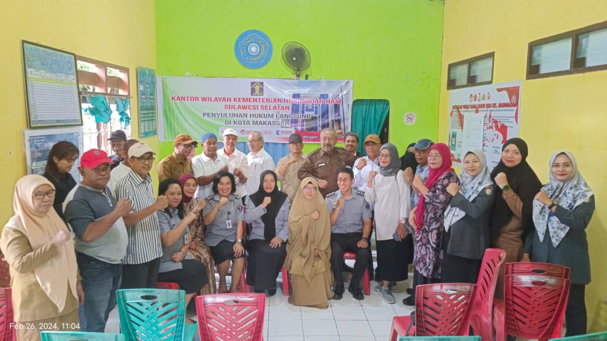 Kanwil Kemenkumham Sulsel Beri Pemahaman Hukum Masyarakat Kelurahan Manggala