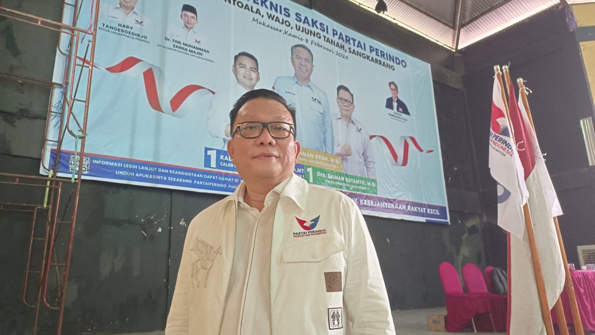 Caleg Perindo Saiman Sutanto Matangkan Kesiapan Saksi TPS Dapil 2 Makassar