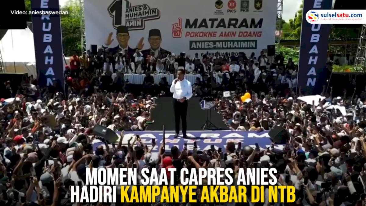 VIDEO: Momen saat Capres Anies Hadiri Kampanye Akbar di NTB