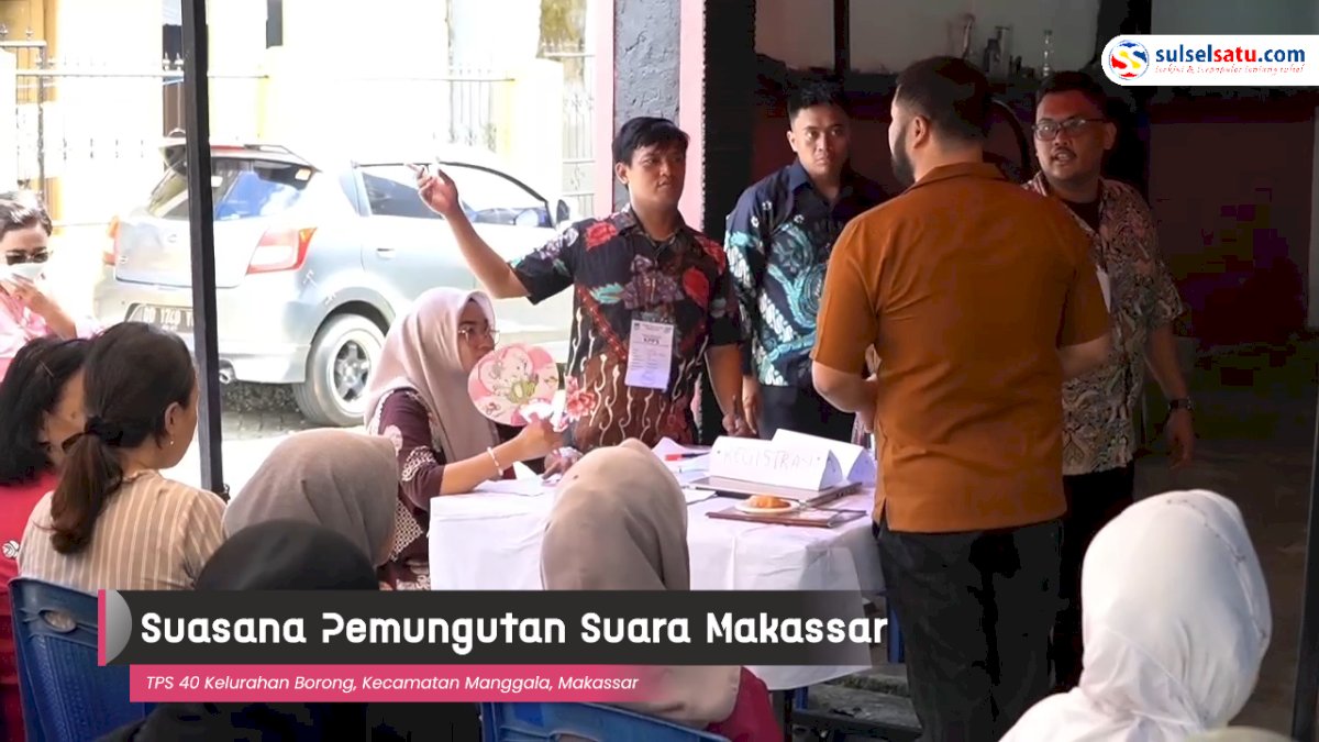 VIDEO: Suasana Pemungutan Suara di TPS 40 Borong Makassar