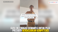 VIDEO: Guru Ini Edukasi Siswanya untuk Pilih Presiden Berdasarkan Kompetensi