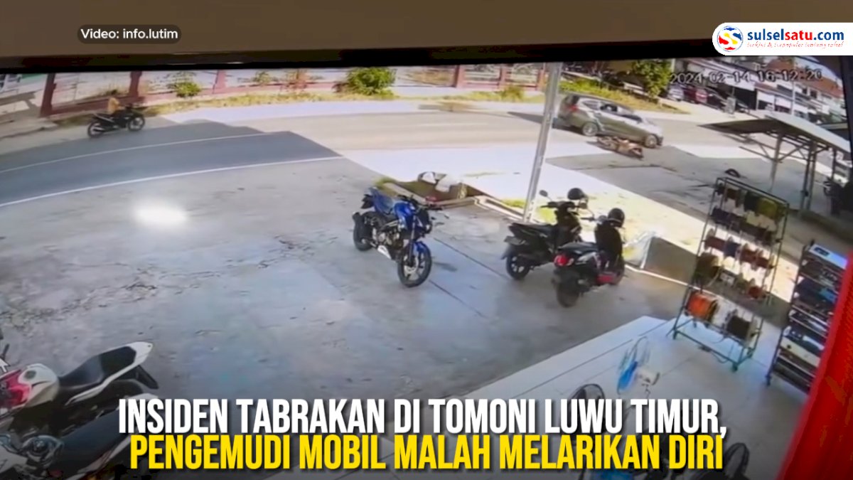 VIDEO: Insiden Tabrakan di Tomoni Luwu Timur, Pengemudi Mobil Malah Melarikan Diri