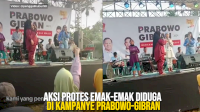 VIDEO: Aksi Protes Emak-Emak Diduga di Kampanye Prabowo-Gibran